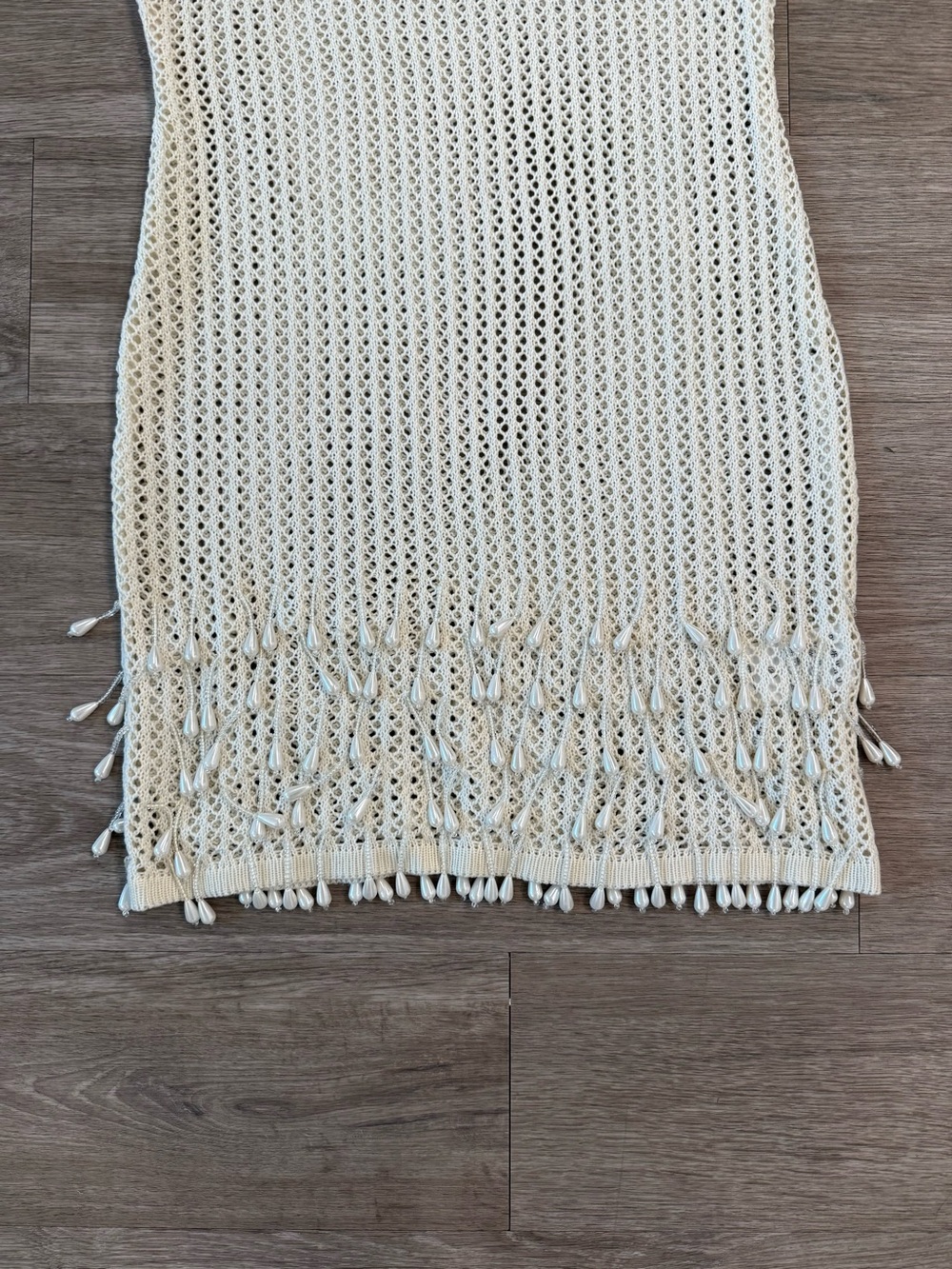 Peppermayo Carpe Diem Crochet Mini Dress in Ivory, Size S/M - Picture 4 of 11